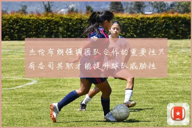 杰伦布朗强调团队合作的重要性只有各司其职才能提升球队威胁性